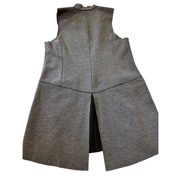 Trouve womens Gray Long Vest Pockets Sz XS statement academia career manly - Picture 6 of 8